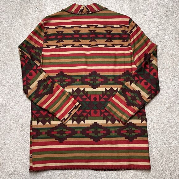 Vtg CHU South Western Aztec Blazer Jacket Womens Medium Native Tribal Navajo 90s - Picture 7 of 11